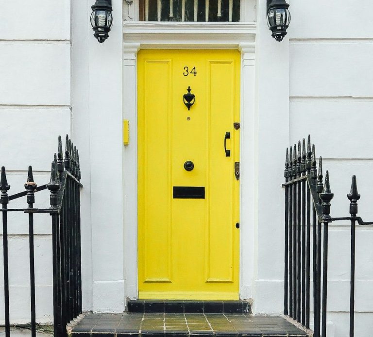 Bespoke Victorian-style front door with fanlight, East London